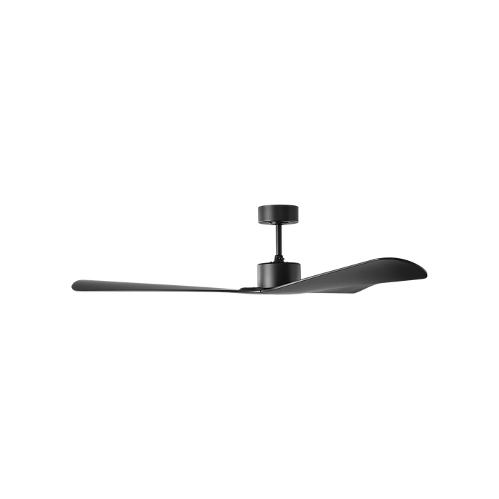 Generation Lighting Tri Plank Smart 57 Ceiling Fan Matte Black Finish Midnight Black Blades (3TPKSM57MBK)