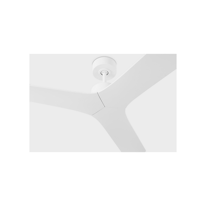 Generation Lighting Tri Plank Smart 57 Ceiling Fan Matte White Finish Matte White Blades (3TPKSM57RZW)