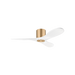Generation Lighting Maverick Smart 44 Inch Hugger Ceiling Fan Burnished Brass Finish Matte White Blades (3MAVHSM44BBSRZW)