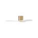Generation Lighting Maverick Smart 44 Inch Hugger Ceiling Fan Burnished Brass Finish Matte White Blades (3MAVHSM44BBSRZW)