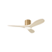 Generation Lighting Maverick Smart 44 Inch Hugger LED Ceiling Fan Burnished Brass Finish Washed White Oak Blades (3MAVHSM44BBSWWOD)