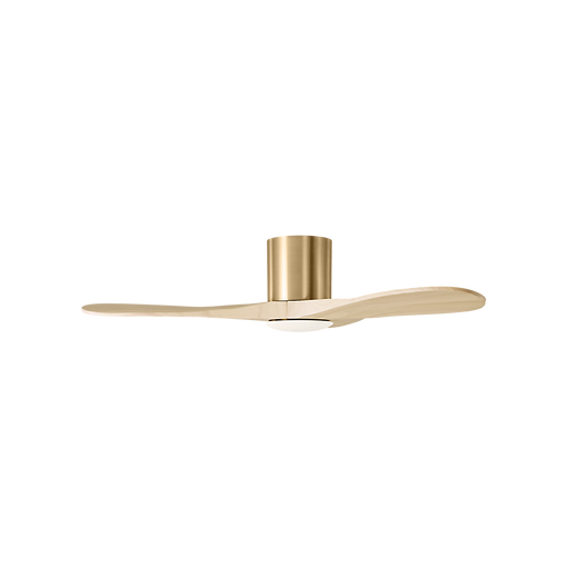 Generation Lighting Maverick Smart 44 Inch Hugger LED Ceiling Fan Burnished Brass Finish Washed White Oak Blades (3MAVHSM44BBSWWOD)