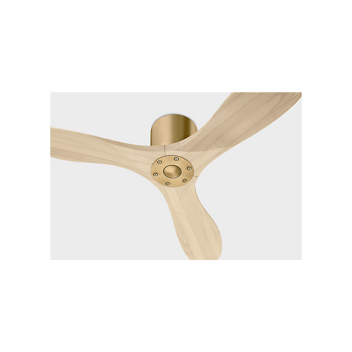 Generation Lighting Maverick Smart 44 Inch Hugger Ceiling Fan Burnished Brass Finish Washed White Oak Blades (3MAVHSM44BBSWWO)