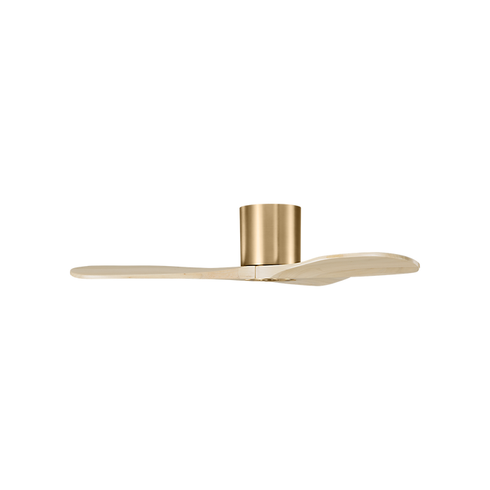 Generation Lighting Maverick Smart 44 Inch Hugger Ceiling Fan Burnished Brass Finish Washed White Oak Blades (3MAVHSM44BBSWWO)