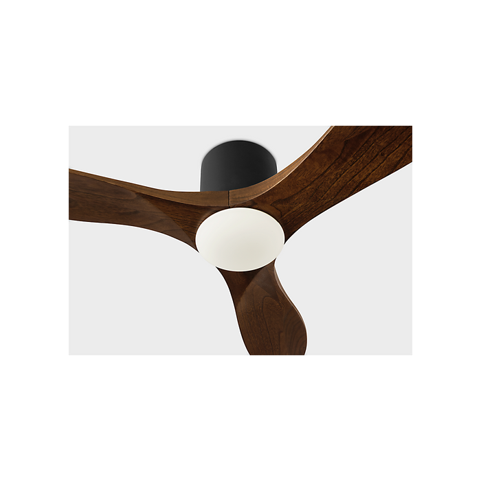 Generation Lighting Maverick Smart 44 Inch Hugger LED Ceiling Fan Matte Black Finish Dark Walnut Blades (3MAVHSM44MBKD)