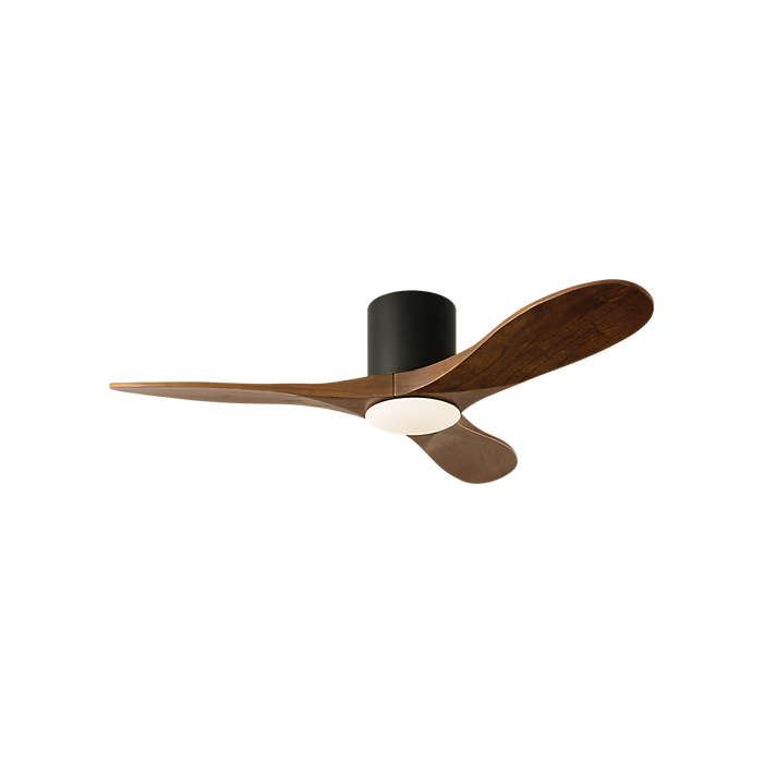 Generation Lighting Maverick Smart 44 Inch Hugger LED Ceiling Fan Matte Black Finish Dark Walnut Blades (3MAVHSM44MBKD)