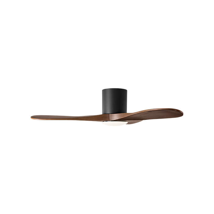Generation Lighting Maverick Smart 44 Inch Hugger LED Ceiling Fan Matte Black Finish Dark Walnut Blades (3MAVHSM44MBKD)