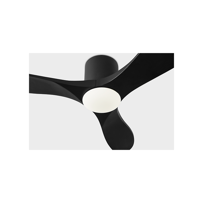 Generation Lighting Maverick Smart 44 Inch Hugger LED Ceiling Fan Matte Black Finish Midnight Black Blades (3MAVHSM44MBKMBKD)