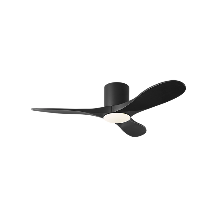 Generation Lighting Maverick Smart 44 Inch Hugger LED Ceiling Fan Matte Black Finish Midnight Black Blades (3MAVHSM44MBKMBKD)