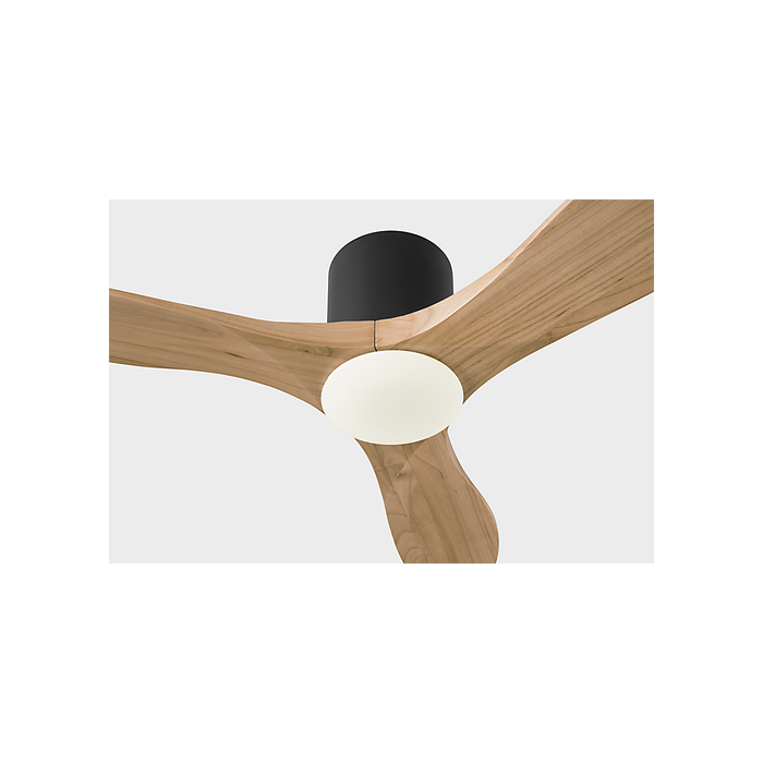 Generation Lighting Maverick Smart 44 Inch Hugger LED Ceiling Fan Matte Black Finish Natural Honey Blades (3MAVHSM44MBKNHD)
