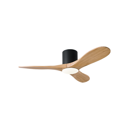 Generation Lighting Maverick Smart 44 Inch Hugger LED Ceiling Fan Matte Black Finish Natural Honey Blades (3MAVHSM44MBKNHD)