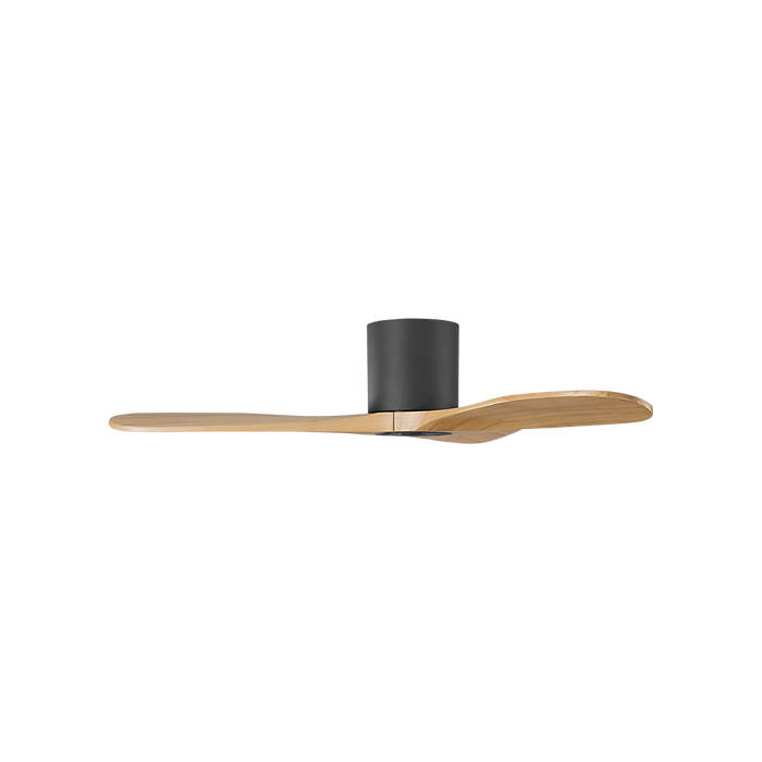 Generation Lighting Maverick Smart 44 Inch Hugger Ceiling Fan Matte Black Finish Natural Honey Blades (3MAVHSM44MBKNH)