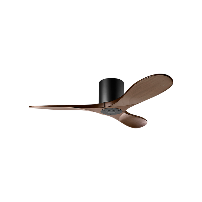 Generation Lighting Maverick Smart 44 Inch Hugger Ceiling Fan Matte Black Finish Dark Walnut Blades (3MAVHSM44MBK)