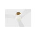 Generation Lighting Maverick Smart 52 Inch Hugger LED Ceiling Fan Burnished Brass Finish Matte White Blades (3MAVHSM52BBSRZWD)