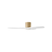 Generation Lighting Maverick Smart 52 Inch Hugger LED Ceiling Fan Burnished Brass Finish Matte White Blades (3MAVHSM52BBSRZWD)