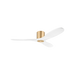 Generation Lighting Maverick Smart 52 Inch Hugger Ceiling Fan Burnished Brass Finish Matte White Blades (3MAVHSM52BBSRZW)