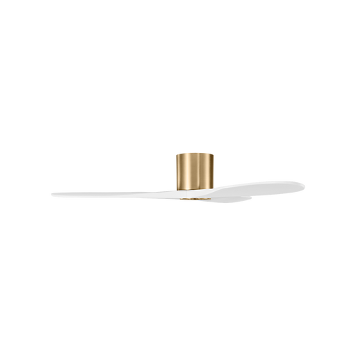 Generation Lighting Maverick Smart 52 Inch Hugger Ceiling Fan Burnished Brass Finish Matte White Blades (3MAVHSM52BBSRZW)