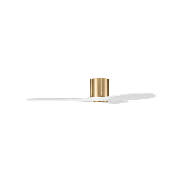 Generation Lighting Maverick Smart 52 Inch Hugger Ceiling Fan Burnished Brass Finish Matte White Blades (3MAVHSM52BBSRZW)