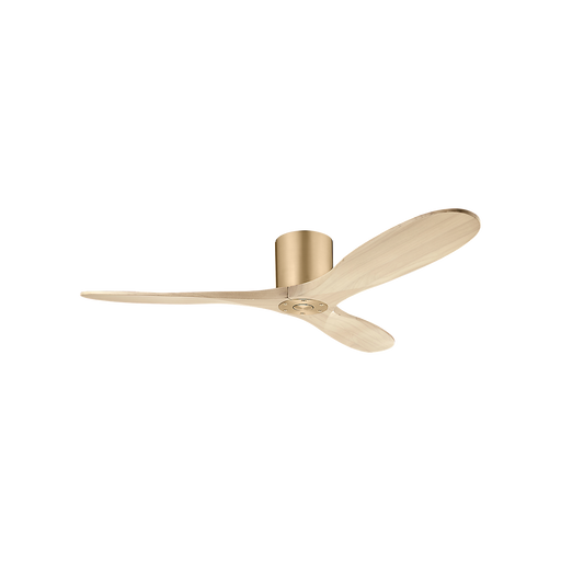Generation Lighting Maverick Smart 52 Inch Hugger Ceiling Fan Burnished Brass Finish Washed White Oak Blades (3MAVHSM52BBSWWO)