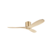 Generation Lighting Maverick Smart 52 Inch Hugger Ceiling Fan Burnished Brass Finish Washed White Oak Blades (3MAVHSM52BBSWWO)