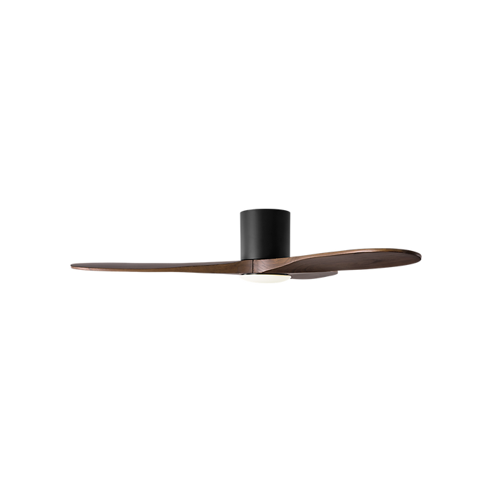 Generation Lighting Maverick Smart 52 Inch Hugger LED Ceiling Fan Matte Black Finish Dark Walnut Blades (3MAVHSM52MBKD)