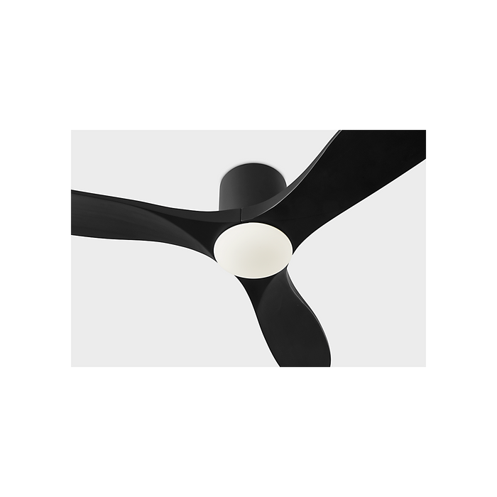 Generation Lighting Maverick Smart 52 Inch Hugger LED Ceiling Fan Matte Black Finish Midnight Black Blades (3MAVHSM52MBKMBKD)