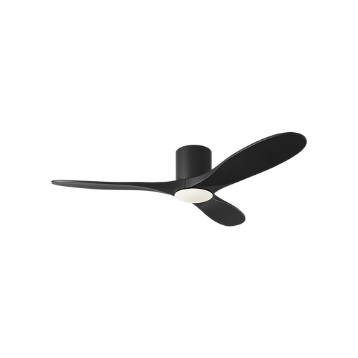 Generation Lighting Maverick Smart 52 Inch Hugger LED Ceiling Fan Matte Black Finish Midnight Black Blades (3MAVHSM52MBKMBKD)