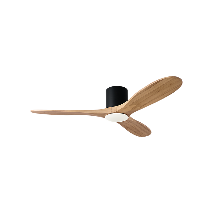 Generation Lighting Maverick Smart 52 Inch Hugger LED Ceiling Fan Matte Black Finish Natural Honey Blades (3MAVHSM52MBKNHD)