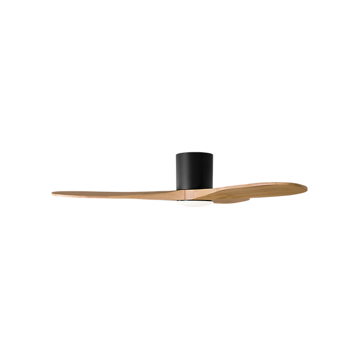 Generation Lighting Maverick Smart 52 Inch Hugger LED Ceiling Fan Matte Black Finish Natural Honey Blades (3MAVHSM52MBKNHD)