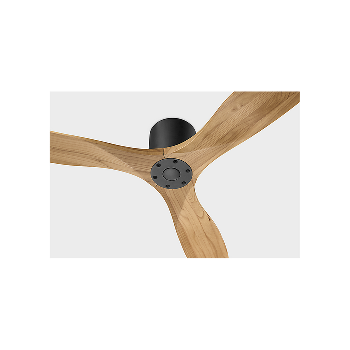 Generation Lighting Maverick Smart 52 Inch Hugger Ceiling Fan Matte Black Finish Natural Honey Blades (3MAVHSM52MBKNH)