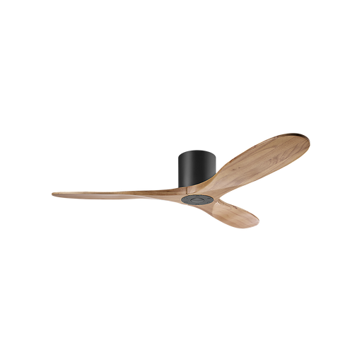 Generation Lighting Maverick Smart 52 Inch Hugger Ceiling Fan Matte Black Finish Natural Honey Blades (3MAVHSM52MBKNH)