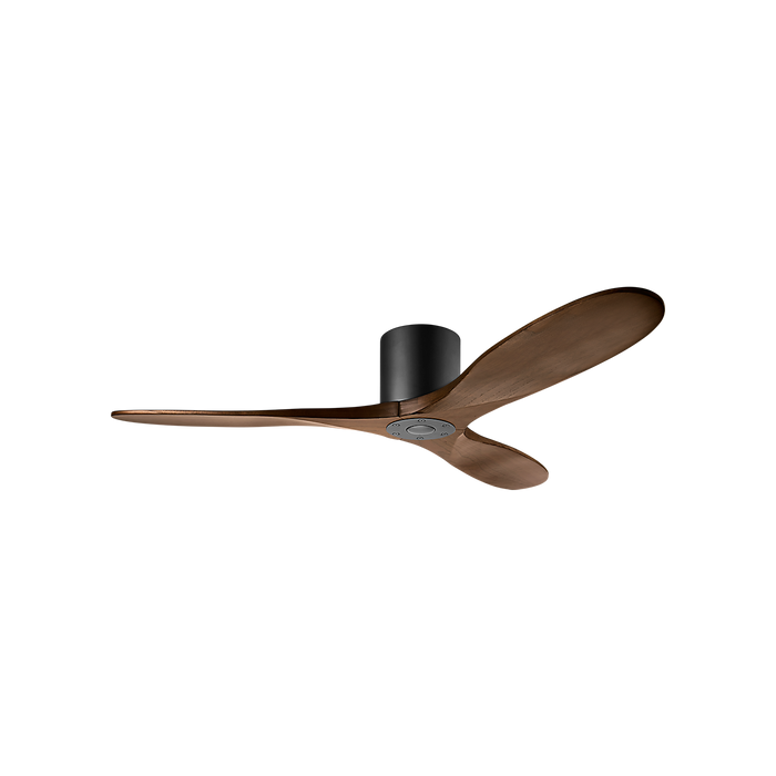 Generation Lighting Maverick Smart 52 Inch Hugger Ceiling Fan Matte Black Finish Dark Walnut Blades (3MAVHSM52MBK)