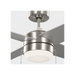Generation Lighting Loni 52 Inch LED Pull Chain Ceiling Fan Brushed Steel Finish American Walnut Blades (4LNI52BSAWD)