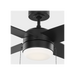 Generation Lighting Loni 52 Inch LED Pull Chain Ceiling Fan Midnight Black Finish American Walnut Blades (4LNI52MBKAWD)