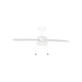 Generation Lighting Loni 52 Inch LED Pull Chain Ceiling Fan Matte White Finish Matte White Blades (4LNI52RZWD)