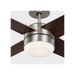 Generation Lighting Loni 52 Inch LED Ceiling Fan Brushed Steel Finish American Walnut Blades (4LNIR52BSAWD)