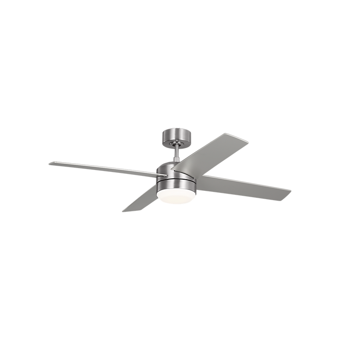 Generation Lighting Loni 52 Inch LED Ceiling Fan Brushed Steel Finish American Walnut Blades (4LNIR52BSAWD)