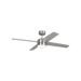 Generation Lighting Loni 52 Inch LED Ceiling Fan Brushed Steel Finish American Walnut Blades (4LNIR52BSAWD)