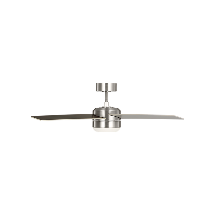Generation Lighting Loni 52 Inch LED Ceiling Fan Brushed Steel Finish American Walnut Blades (4LNIR52BSAWD)
