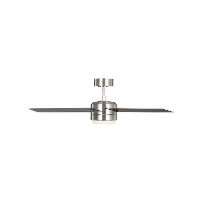 Generation Lighting Loni 52 Inch LED Ceiling Fan Brushed Steel Finish American Walnut Blades (4LNIR52BSAWD)