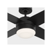 Generation Lighting Loni 52 Inch LED Ceiling Fan Midnight Black Finish American Walnut Blades (4LNIR52MBKAWD)