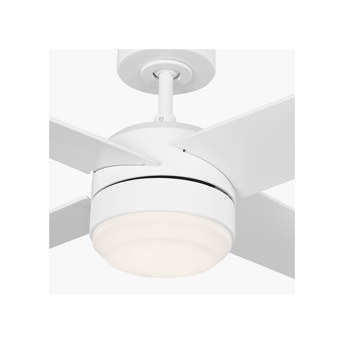 Generation Lighting Loni 52 Inch LED Ceiling Fan Matte White Finish Matte White Blades (4LNIR52RZWD)