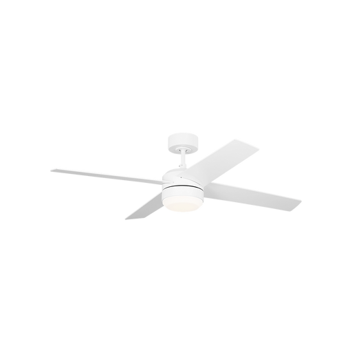 Generation Lighting Loni 52 Inch LED Ceiling Fan Matte White Finish Matte White Blades (4LNIR52RZWD)