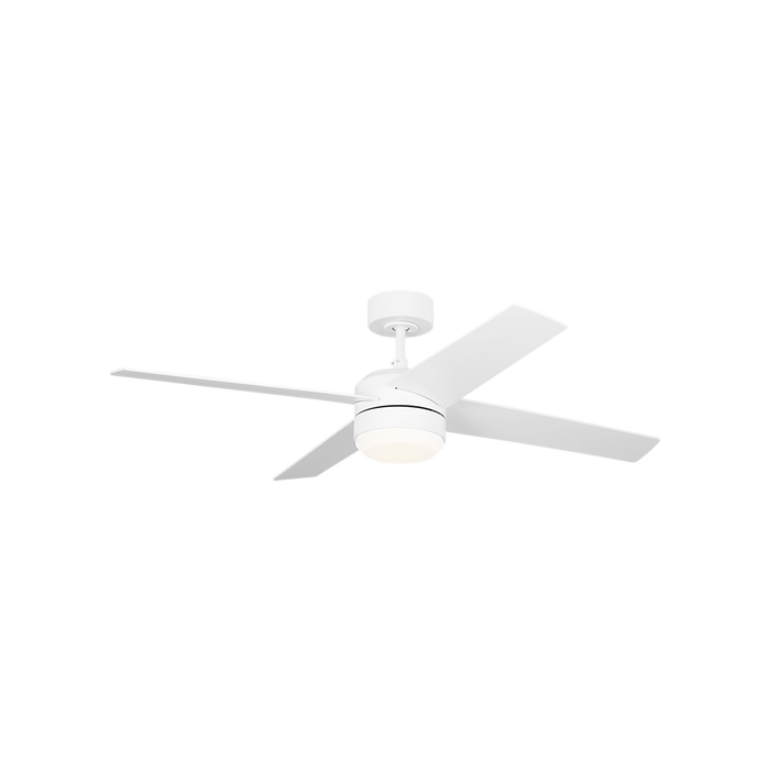 Generation Lighting Loni 52 Inch LED Ceiling Fan Matte White Finish Matte White Blades (4LNIR52RZWD)