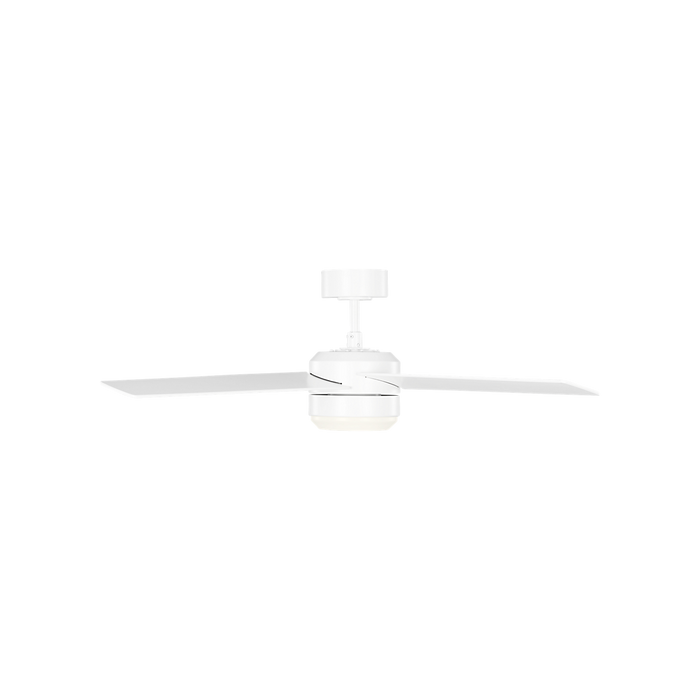 Generation Lighting Loni 52 Inch LED Ceiling Fan Matte White Finish Matte White Blades (4LNIR52RZWD)