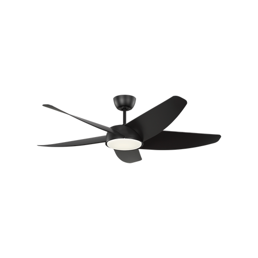 Generation Lighting Arkdale Smart 52 Inch LED Ceiling Fan Midnight Black Finish Midnight Black Blades (5ARKSM52MBKD)