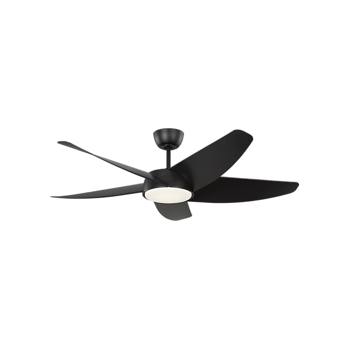 Generation Lighting Arkdale Smart 52 Inch LED Ceiling Fan Midnight Black Finish Midnight Black Blades (5ARKSM52MBKD)