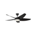 Generation Lighting Arkdale Smart 52 Inch LED Ceiling Fan Midnight Black Finish Midnight Black Blades (5ARKSM52MBKD)