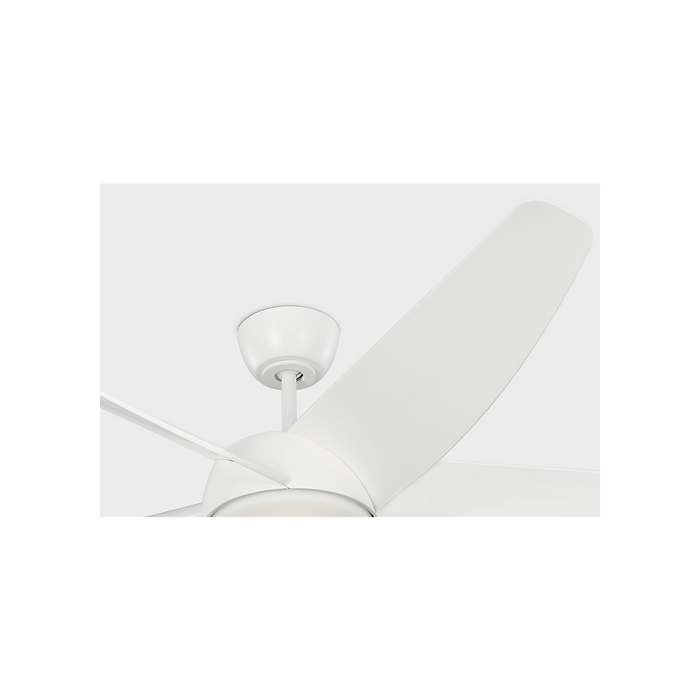 Generation Lighting Arkdale Smart 52 Inch LED Ceiling Fan Matte White Finish Matte White Blades (5ARKSM52RZWD)
