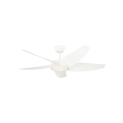 Generation Lighting Arkdale Smart 52 Inch LED Ceiling Fan Matte White Finish Matte White Blades (5ARKSM52RZWD)